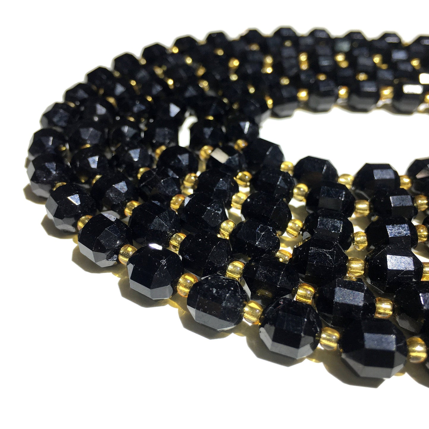 Natural Black Tourmaline Nugget Beads