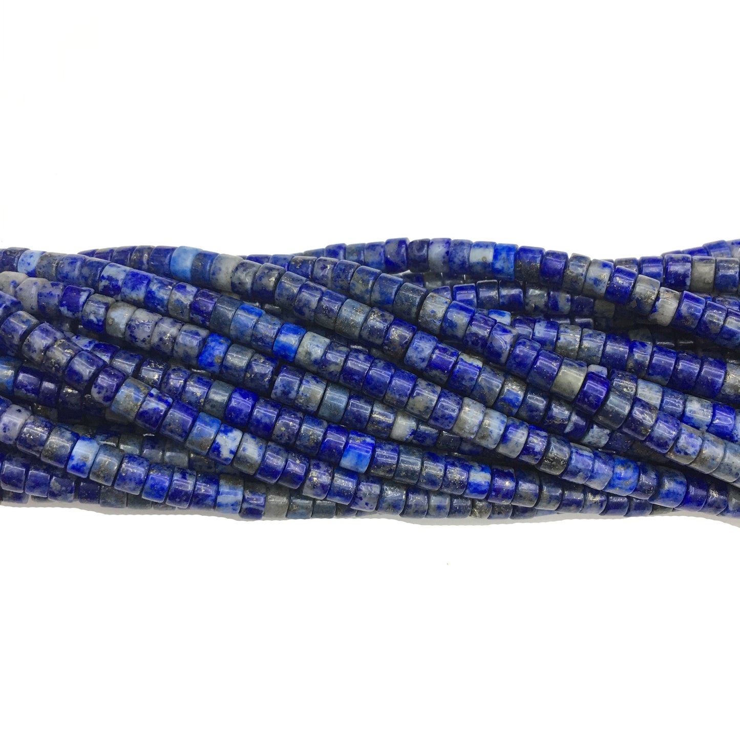 Natural Blue Lapis HeiShi Shape Beads 2X4MM