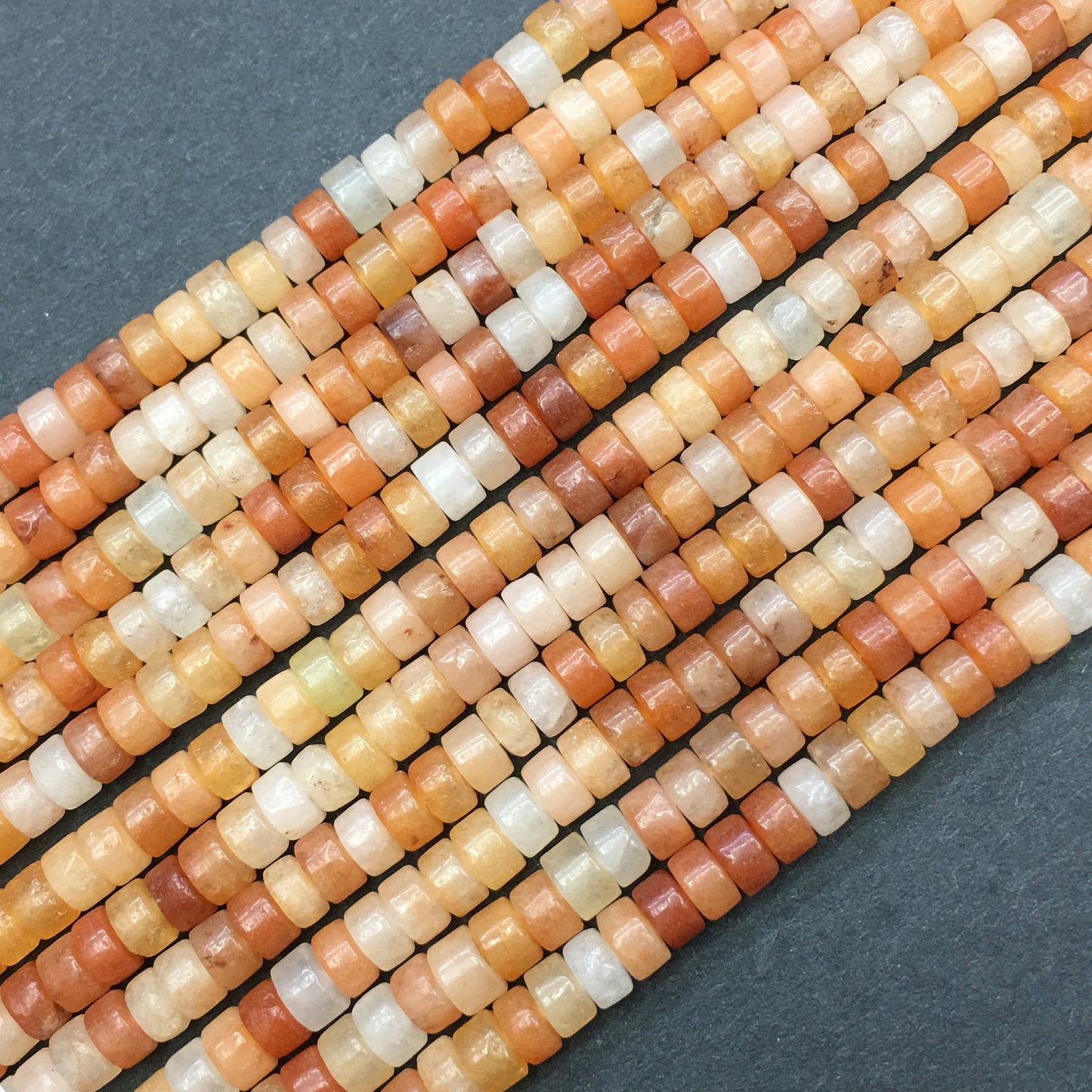 Natural Red Adventurine HeiShi Shape Beads Tube 2X4MM