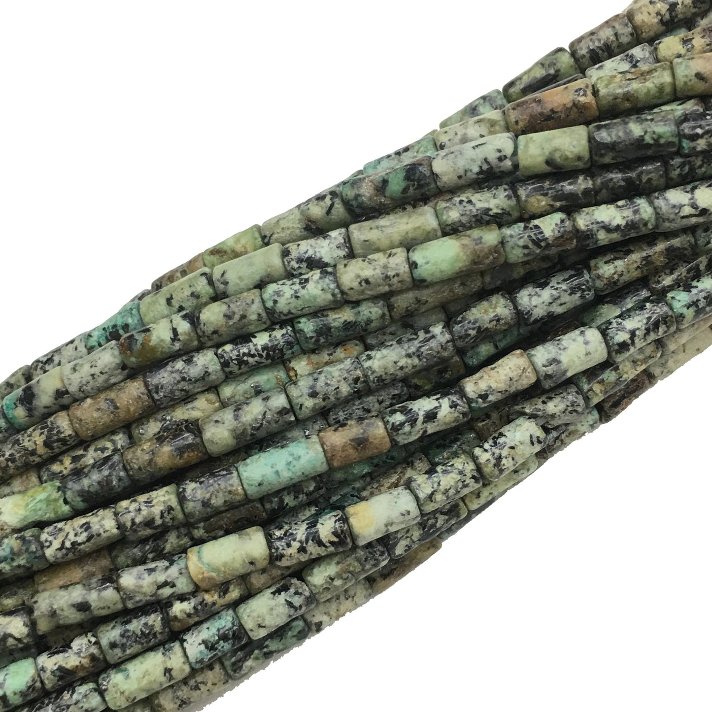 Natural African Turquoise Tube Shape Beads 2X4MM