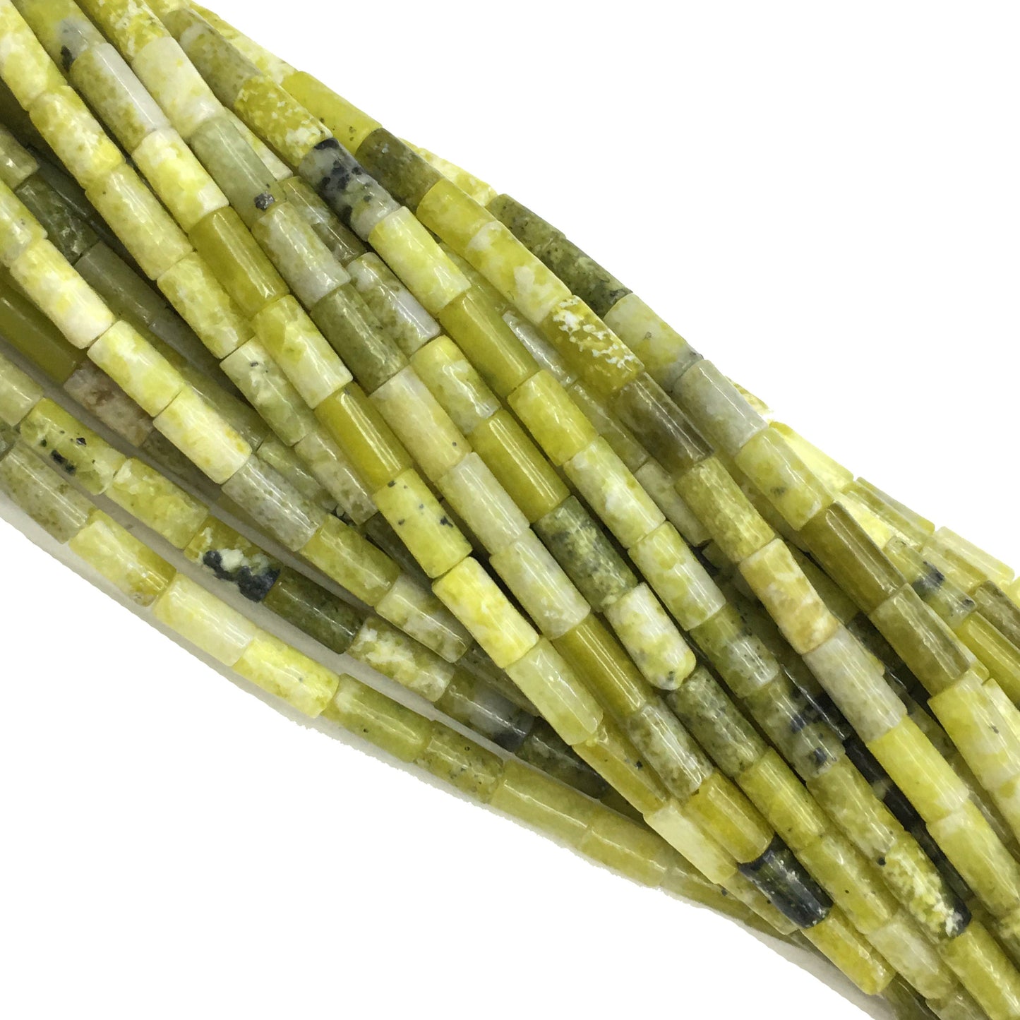 Natural Australian Jade Tube Shape Beads 2X4MM