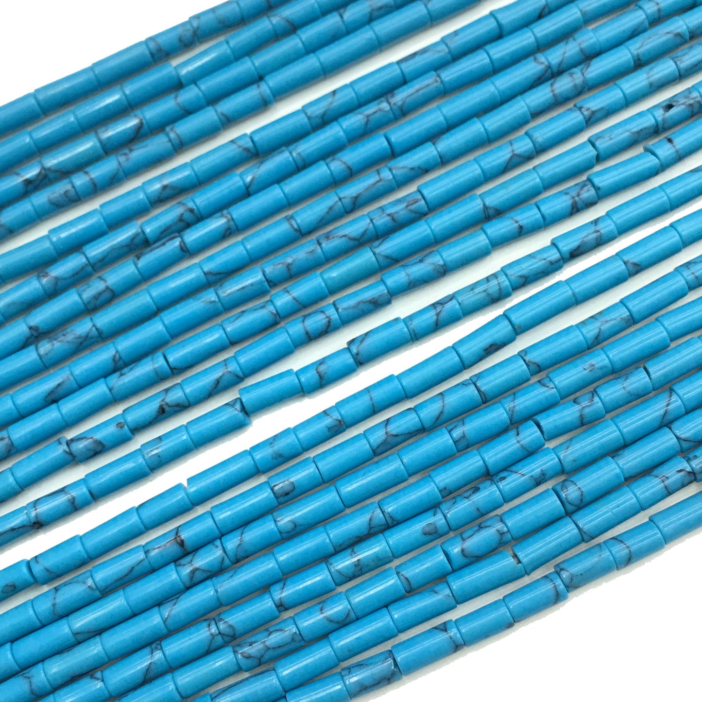 Natural Blue Turqoiuse Tube Shape Beads 2X4MM