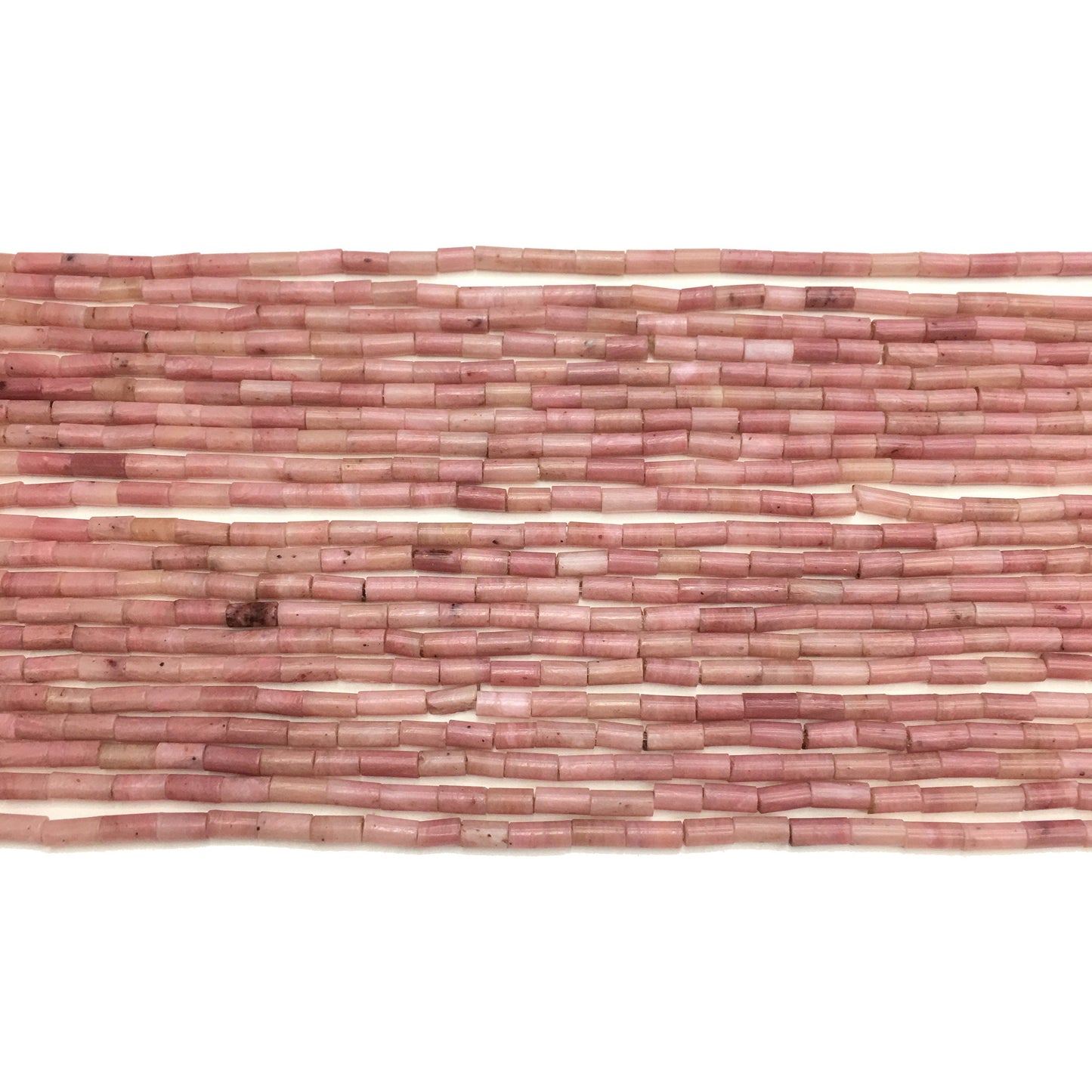 Natural Pink Rhodonite Tube Shape Beads 2X4MM