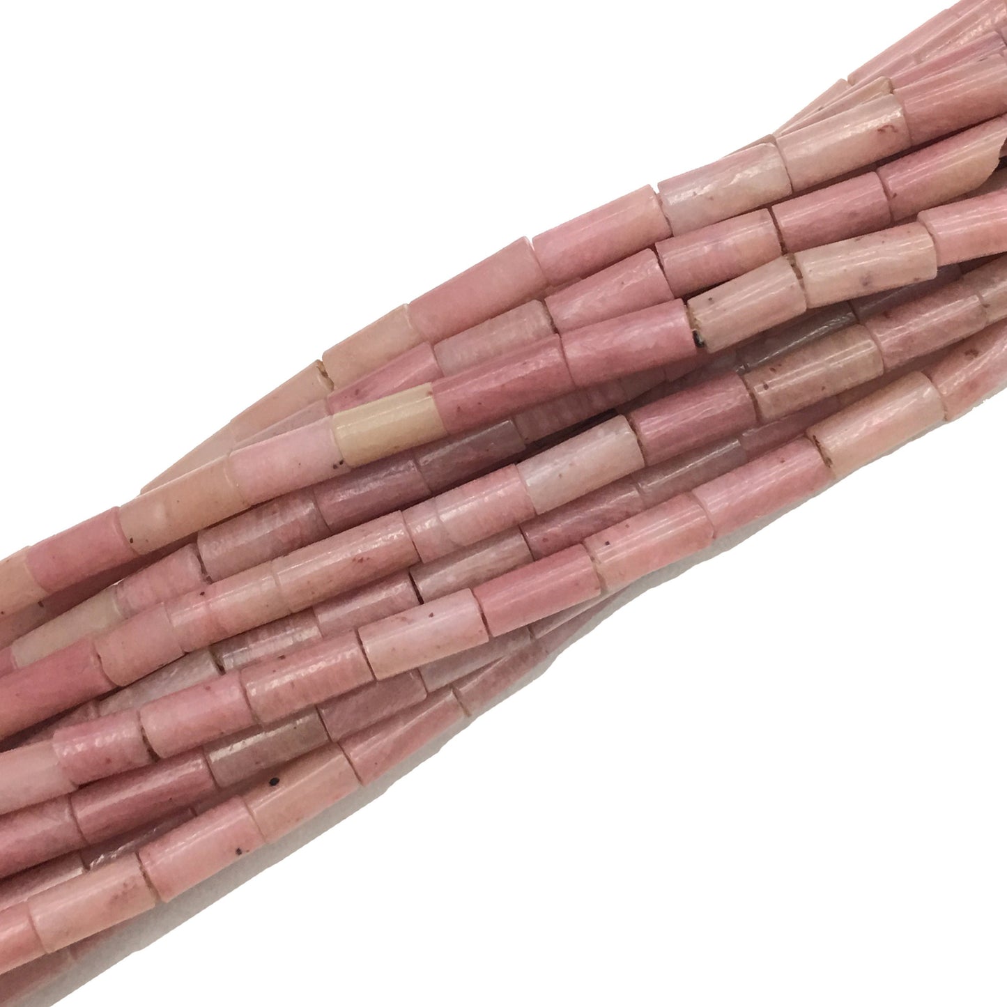 Natural Pink Rhodonite Tube Shape Beads 2X4MM