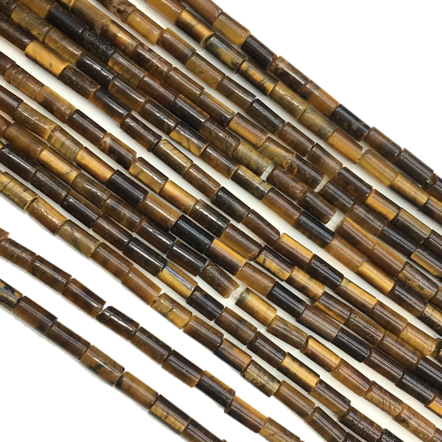 Natural Brown Tiger Eye Tube Shape Beads 2X4MM