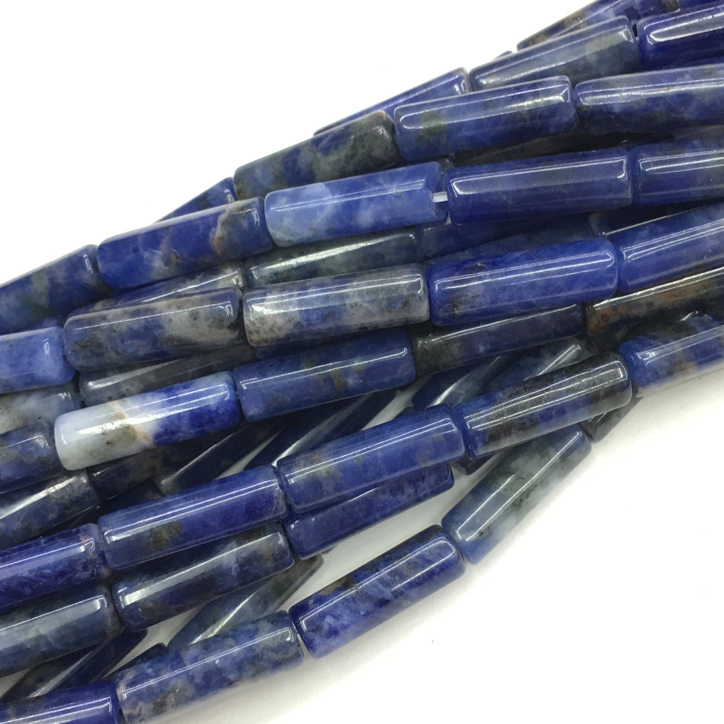 Natural Blue Sodalite Tube Shape Beads 4X13MM