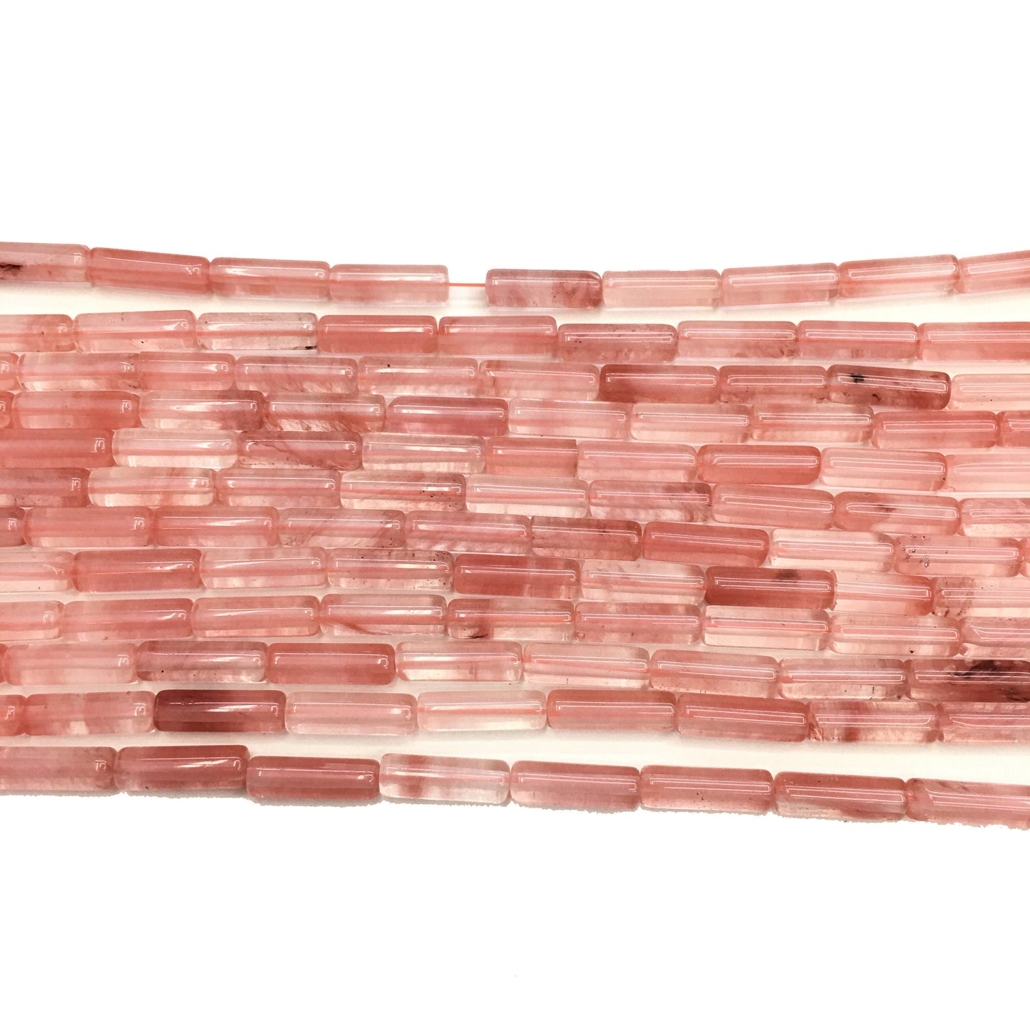 Natural Cherry Quartz Tube Shape Beads 4X13MM
