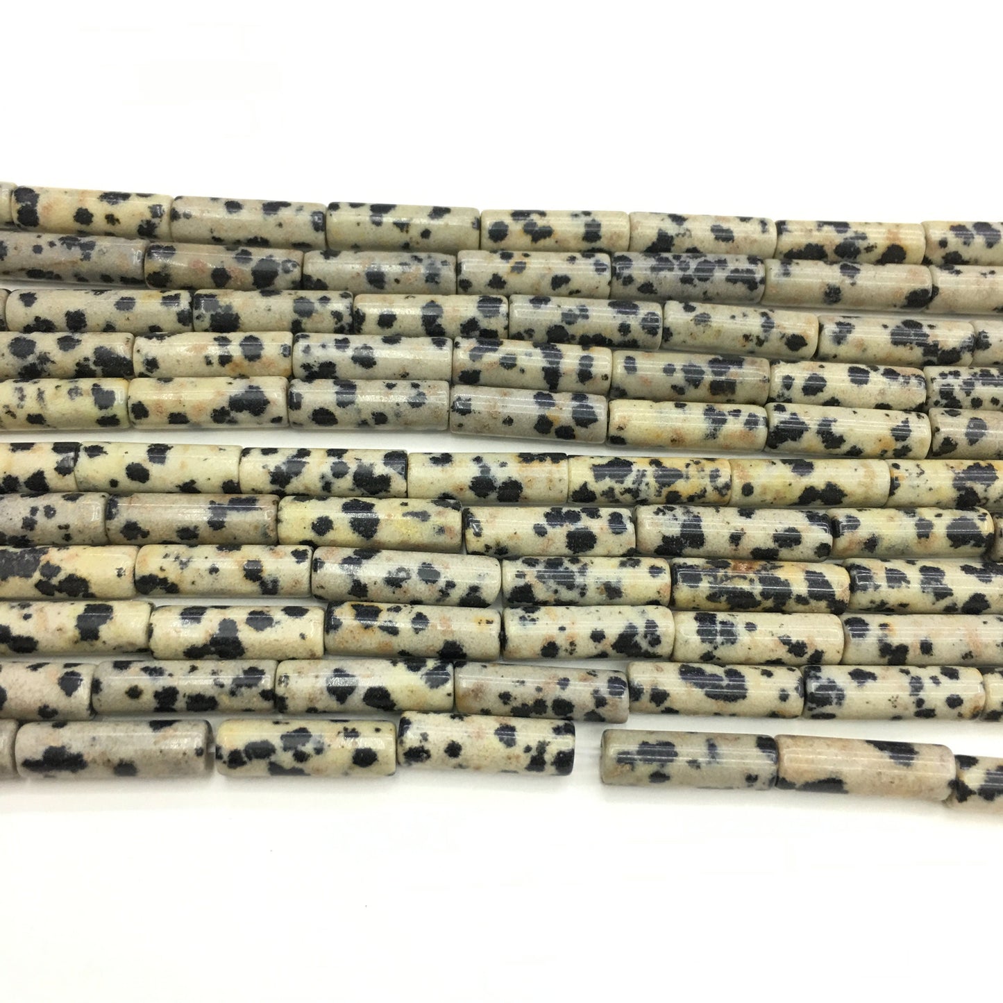 Natural Dalmatian Jasper Tube Shape Beads 4X13MM