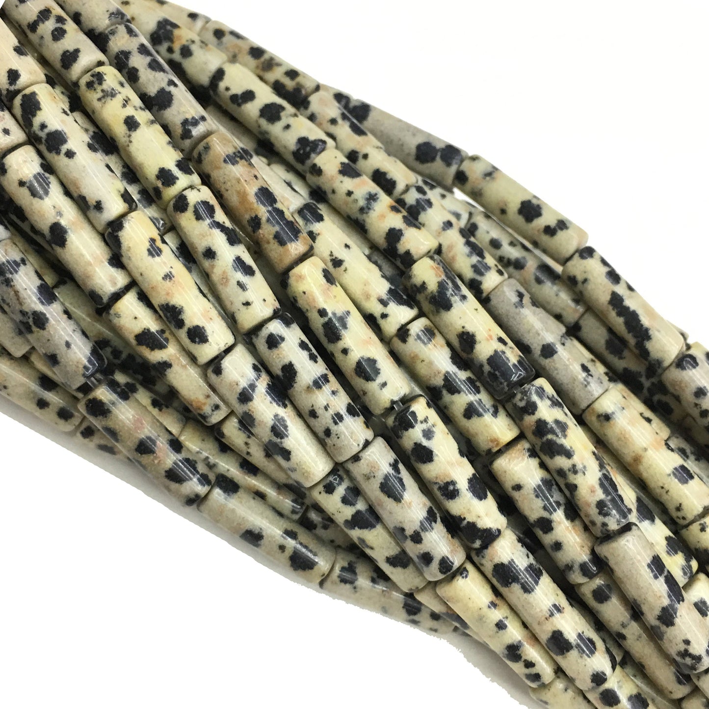 Natural Dalmatian Jasper Tube Shape Beads 4X13MM