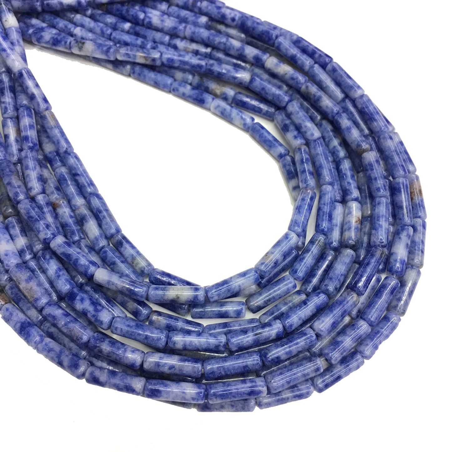 Natural Sodalite Tube Shape Beads 4X13MM