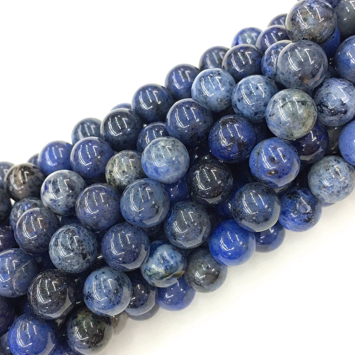 Natural Blue Sunset Stone Round Shape Beads