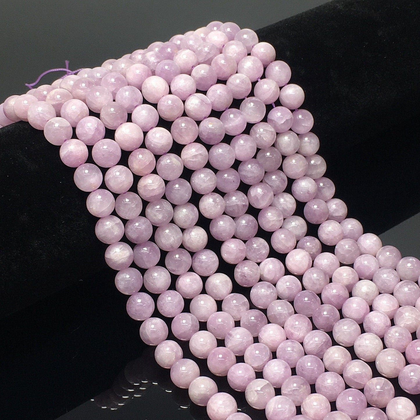 Natural Purple Kunzite Round Smooth Beads