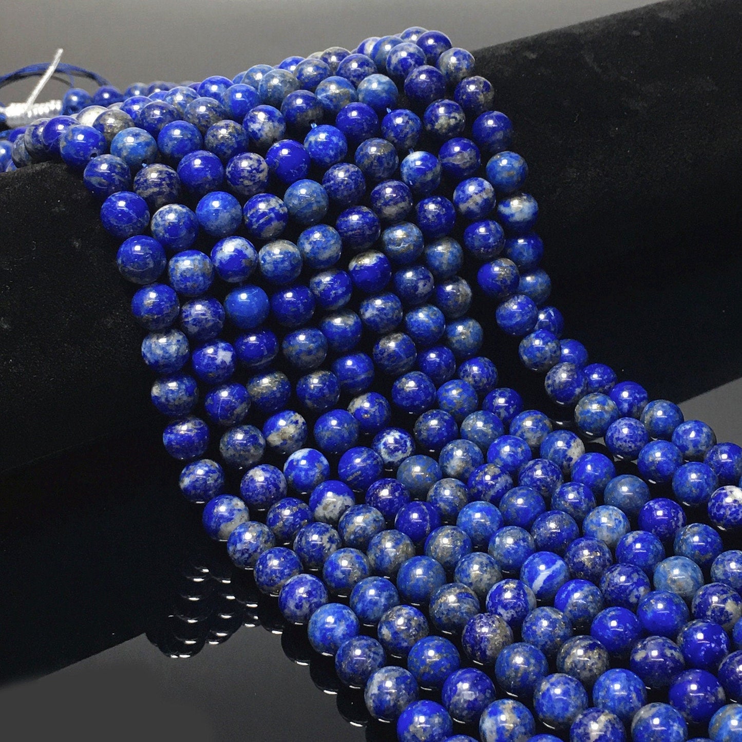 Natural Blue Color Lapis Lazuli Polished Round Beads