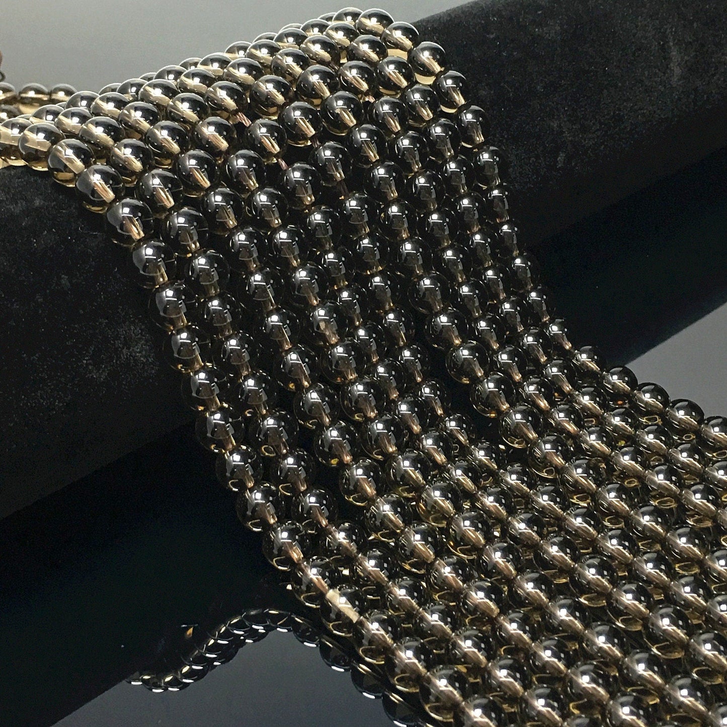 Natural Smoky Quartz Highly Polished Round Beads