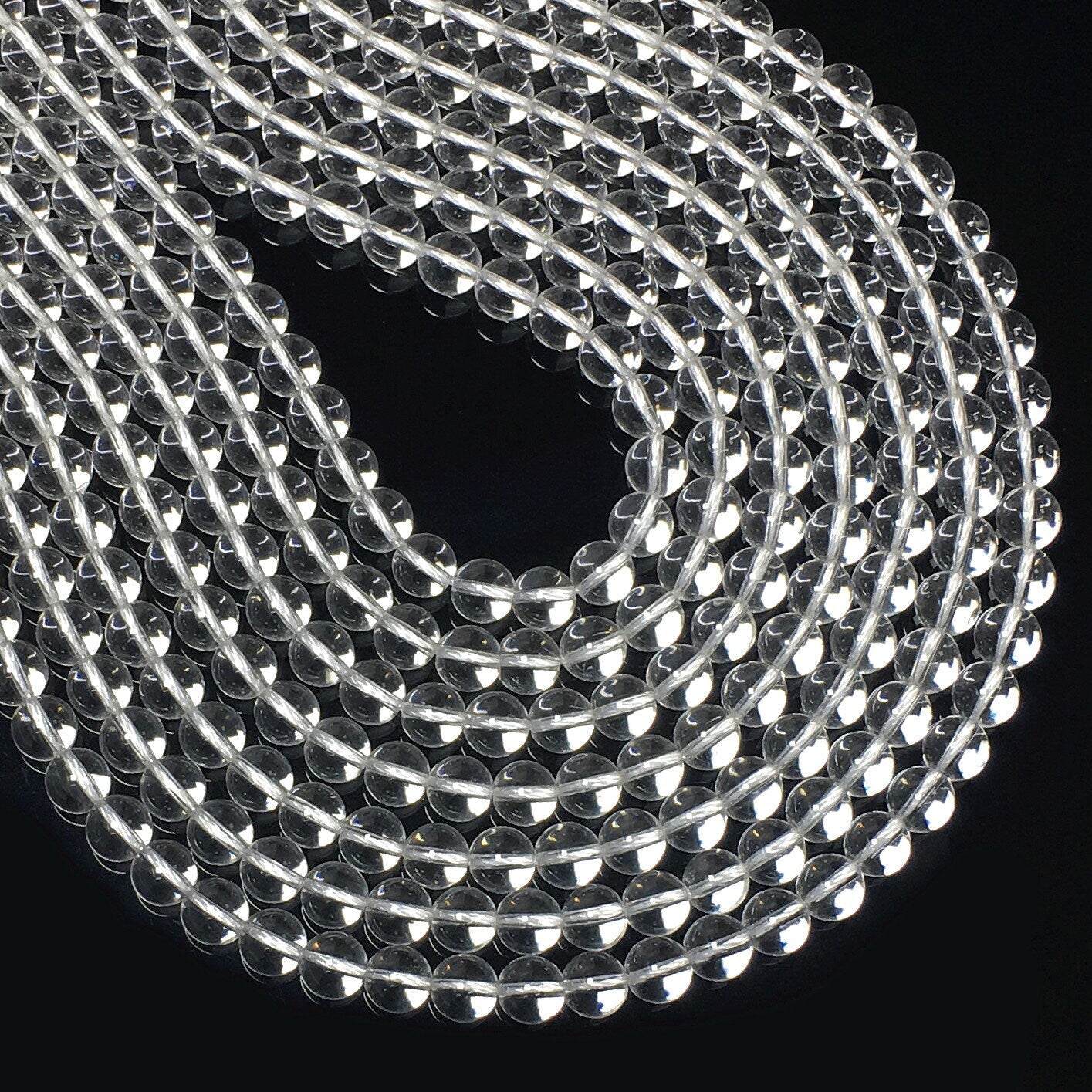 Natural Clear Crystal Quartz Round Beads Energy Gemstone Loose Beads for DIY Jewelry MakingAAAAA Quality 6mm 8mm 10mm 12mm