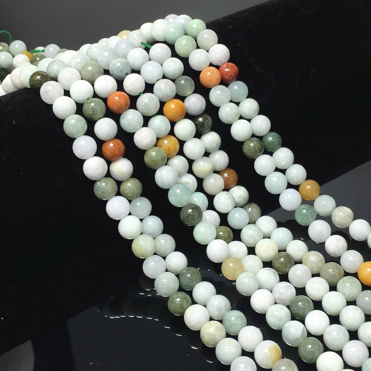 Natural Jadite Jasper Round Smooth Beads