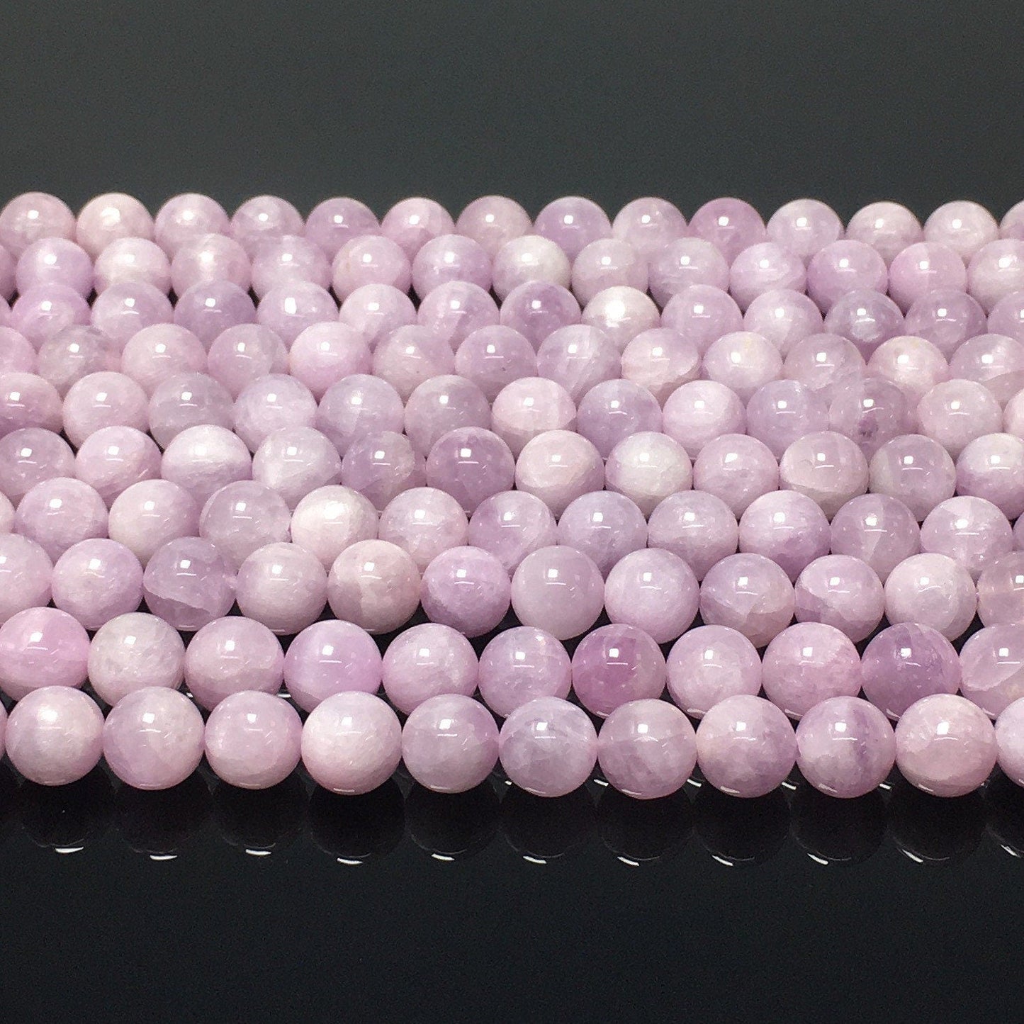 Natural Purple Kunzite Round Smooth Beads