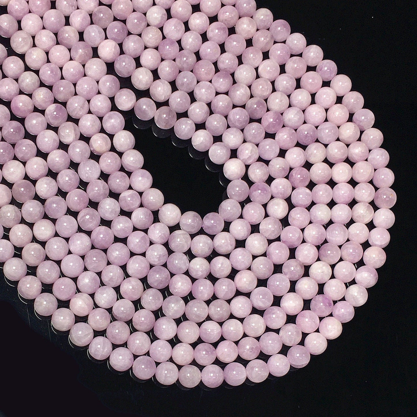 Natural Purple Kunzite Round Smooth Beads