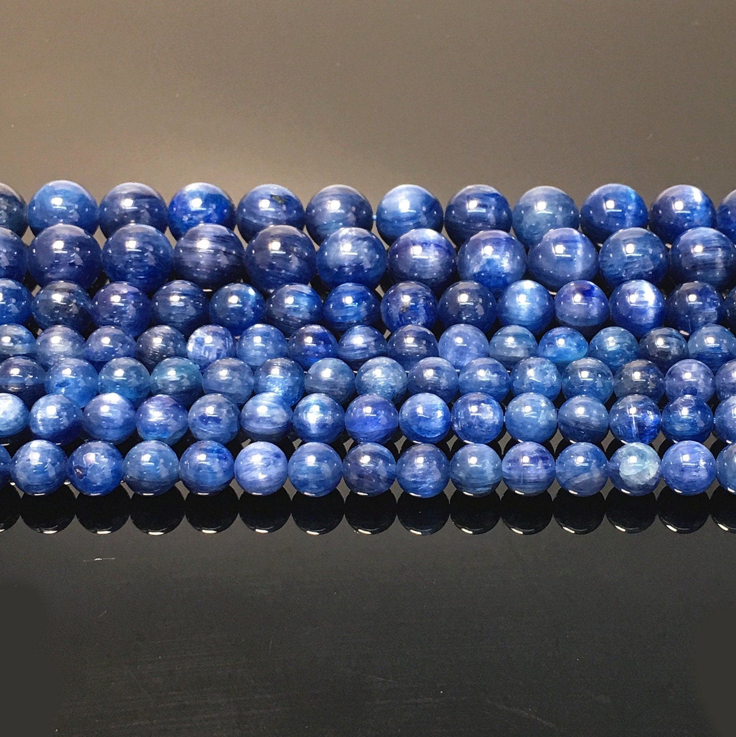 Natural Blue Kyanite Round Beads