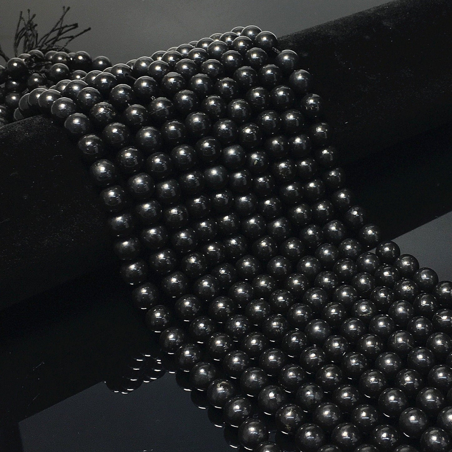 Natural Black Shungite Loose Bead
