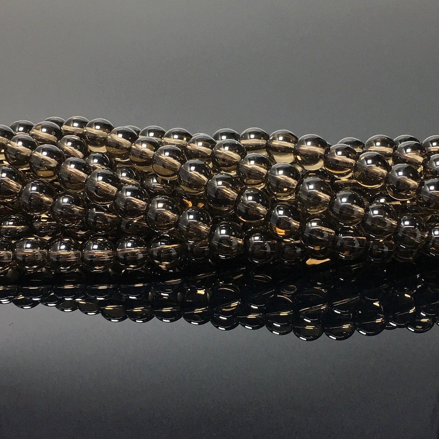 Natural Smoky Quartz Highly Polished Round Beads