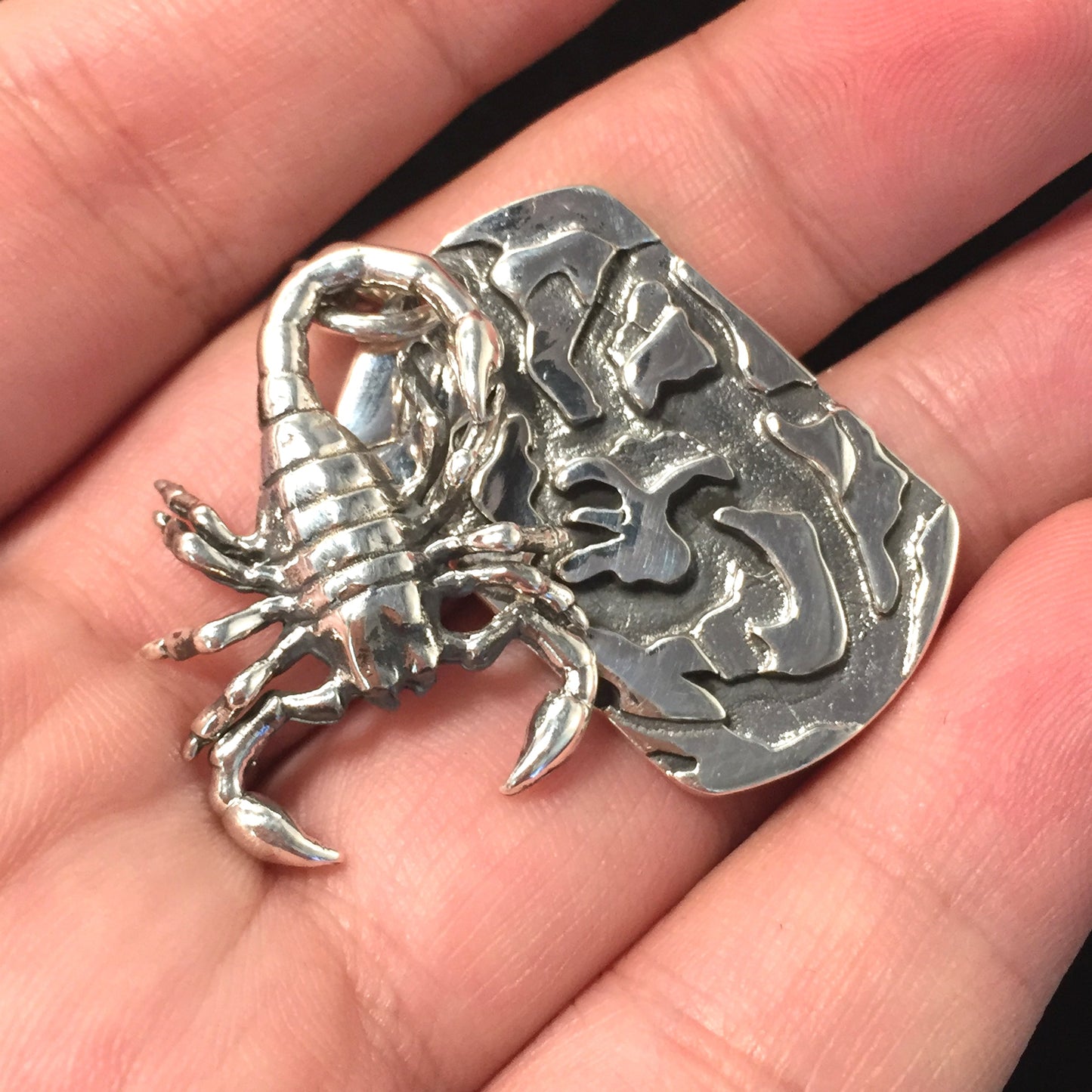 Motorcycle Wind Scorpion Pendant Retro 925 Sterling Silver