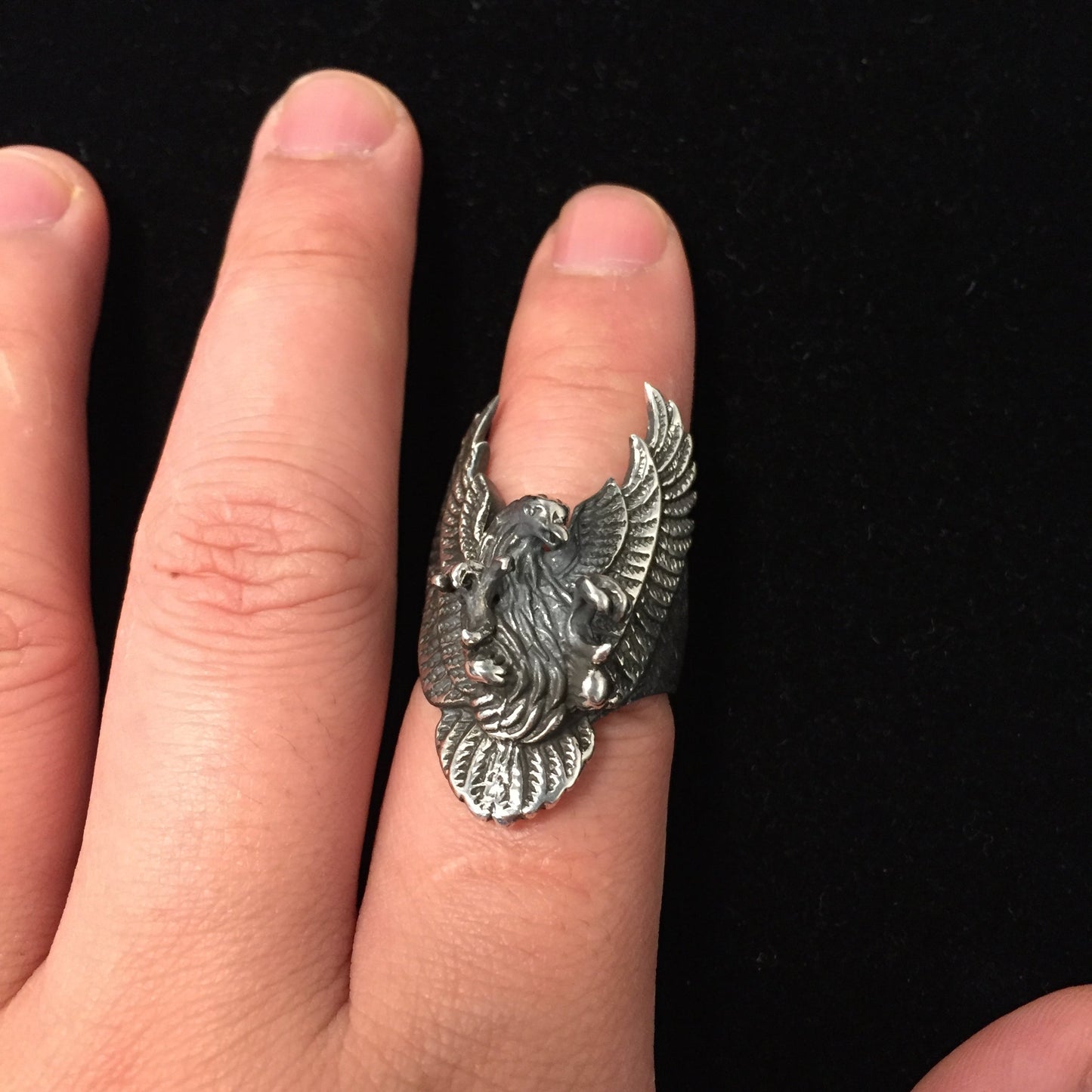 Retro Eagle Spread Wings 925 Sterling Silver Ring