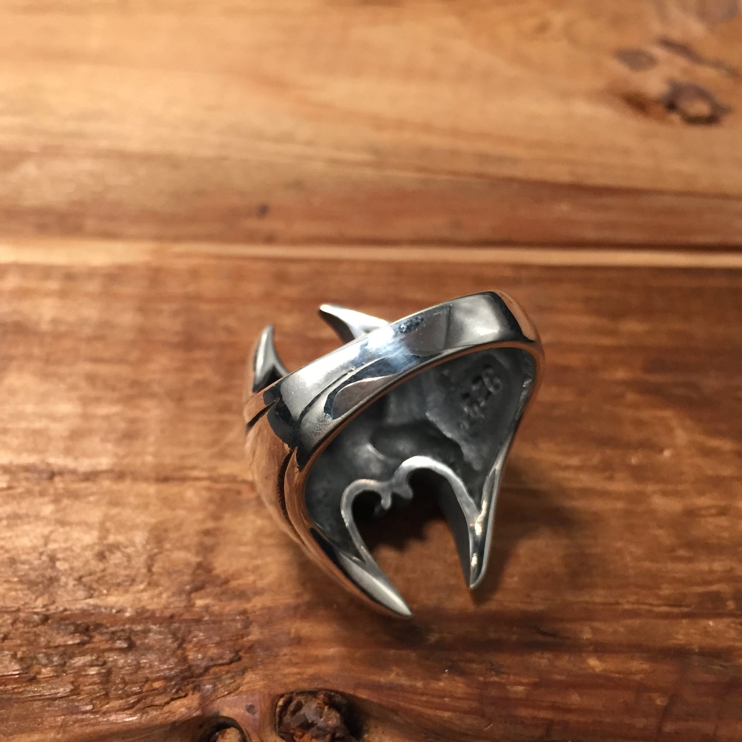 925 Sterling Silver Retro Domineering Fashion Bat Ring