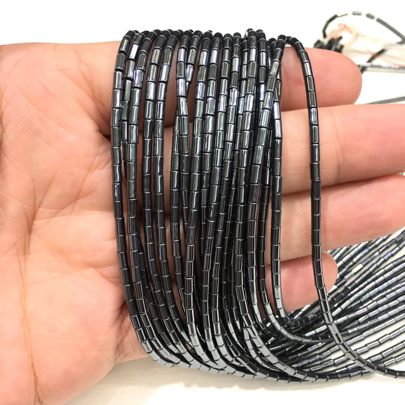 Tube Shape Hematite Beads