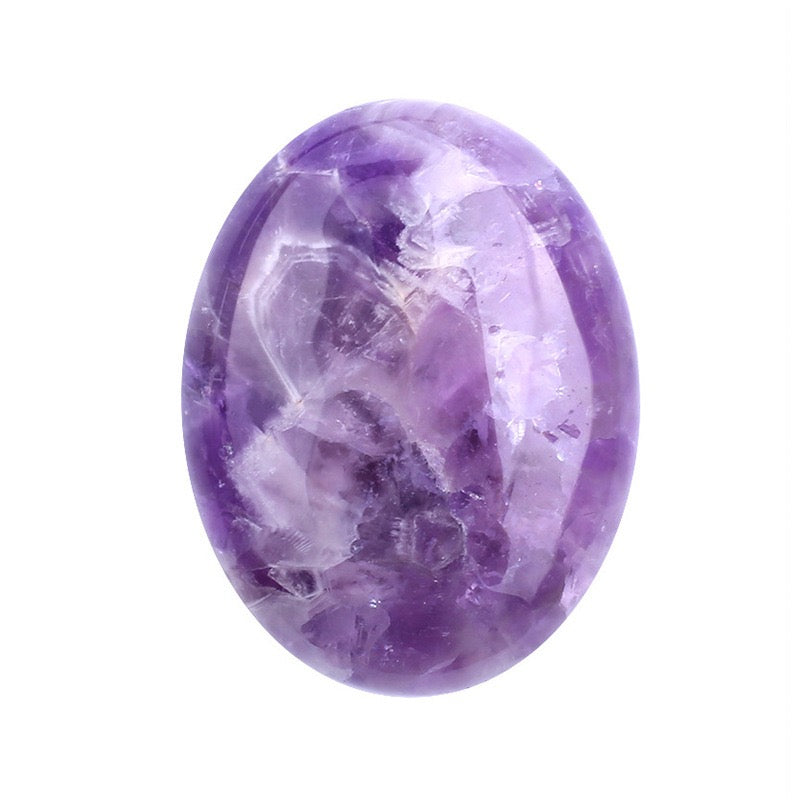 Oval Palm Stone, Polished Oval Gemstone Pocket Palm Stone Gift