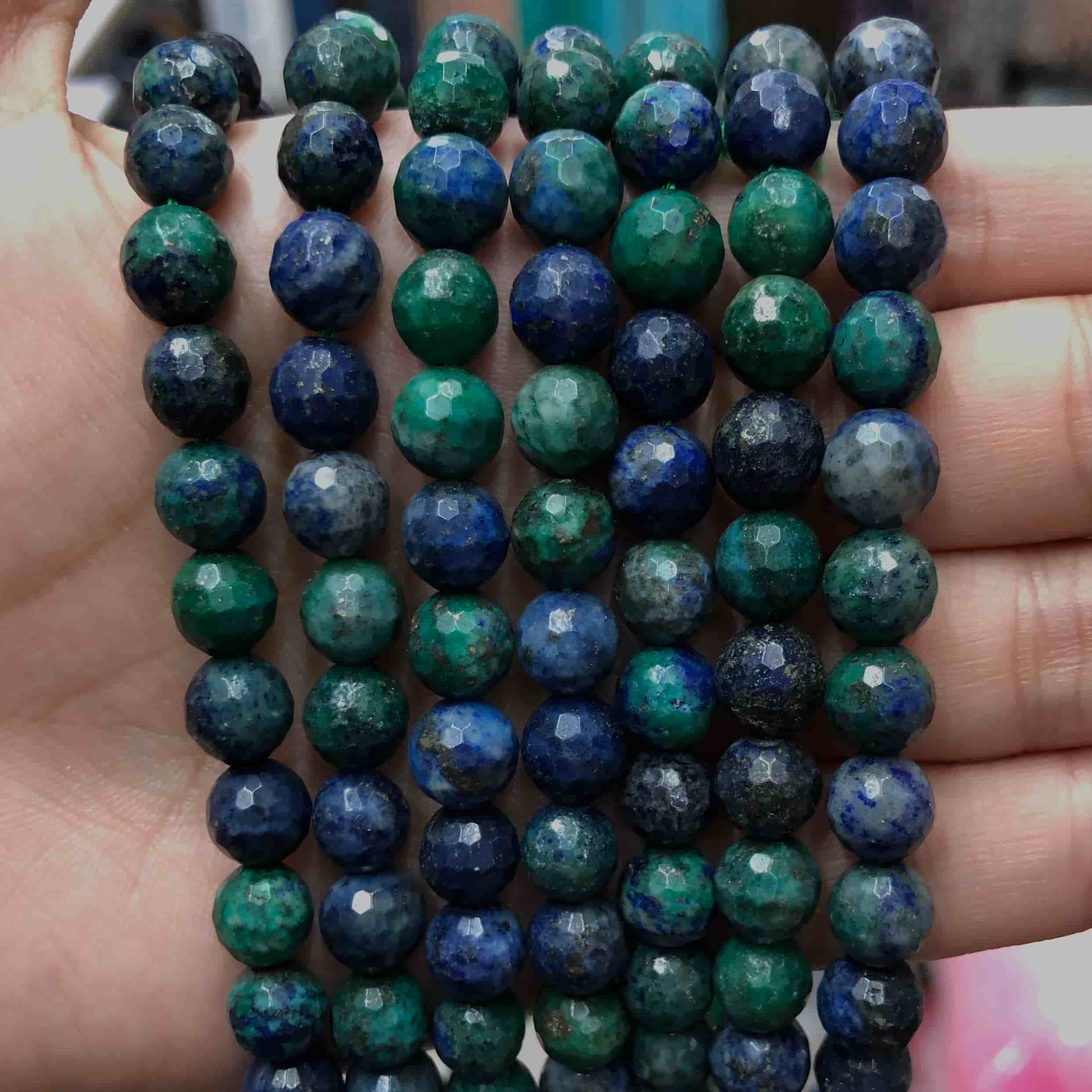 Round Faceted Beads Crystal/Quartz/Jasper/Agate 6mm 8mm 10mm