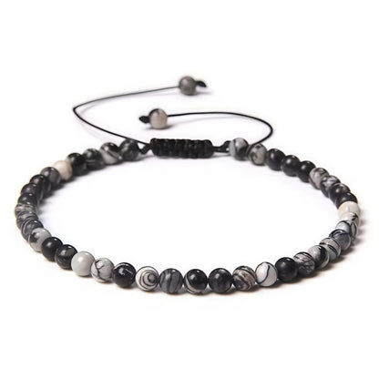 Beads Bracelet Adjustable Rope String Braided Bracelets 4mm 6mm 8mm