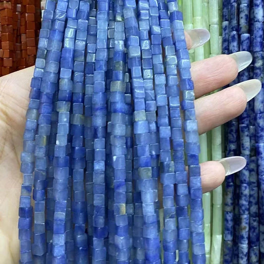 Cube Shape Aventurine Beads
