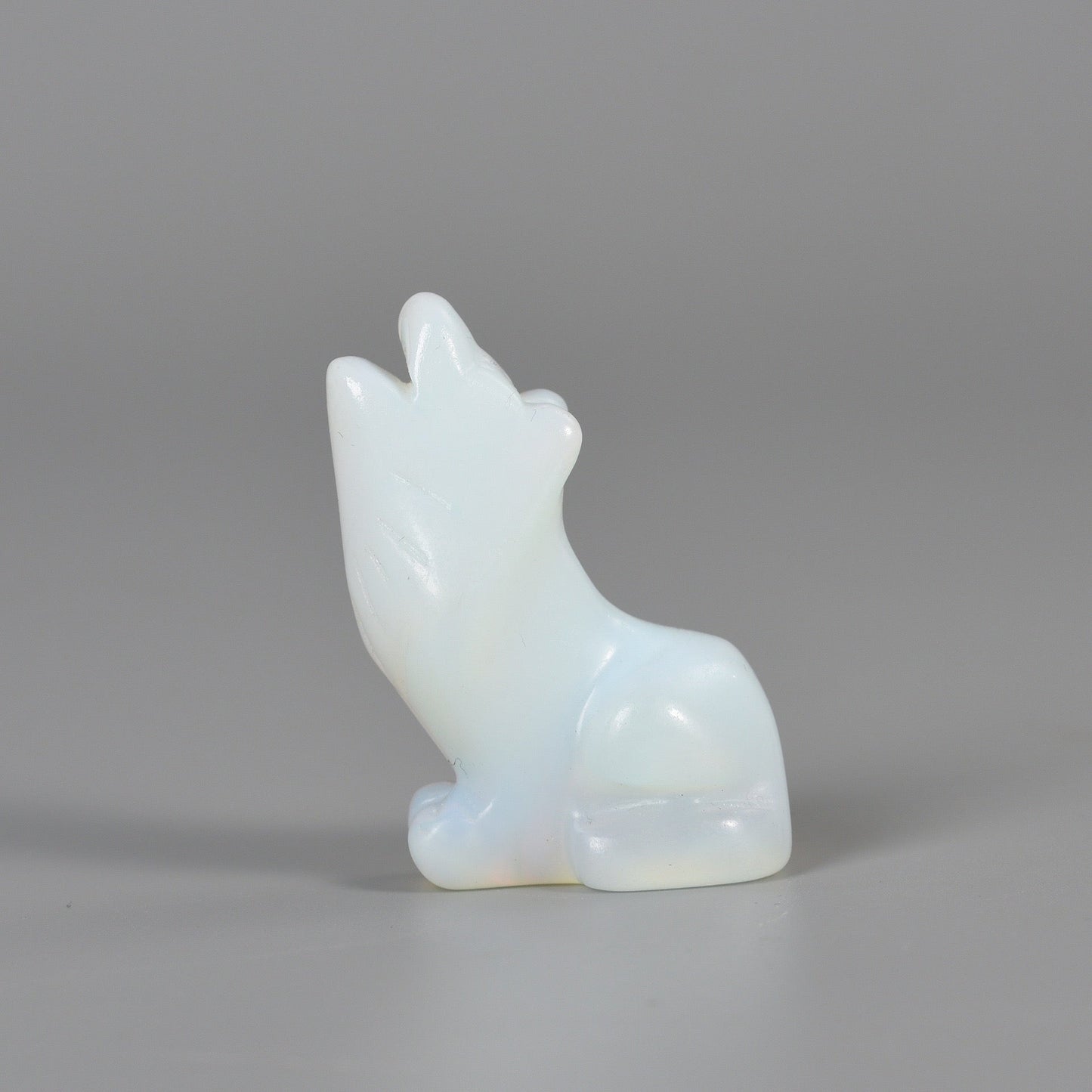 Wolf  Statue Hand Carved Animal Figurine