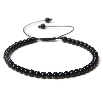 Beads Bracelet Adjustable Rope String Braided Bracelets 4mm 6mm 8mm