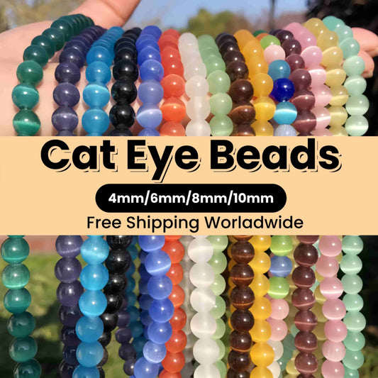 Mixed Colors Cat's Eye Beads 4/6/8/10/12MM