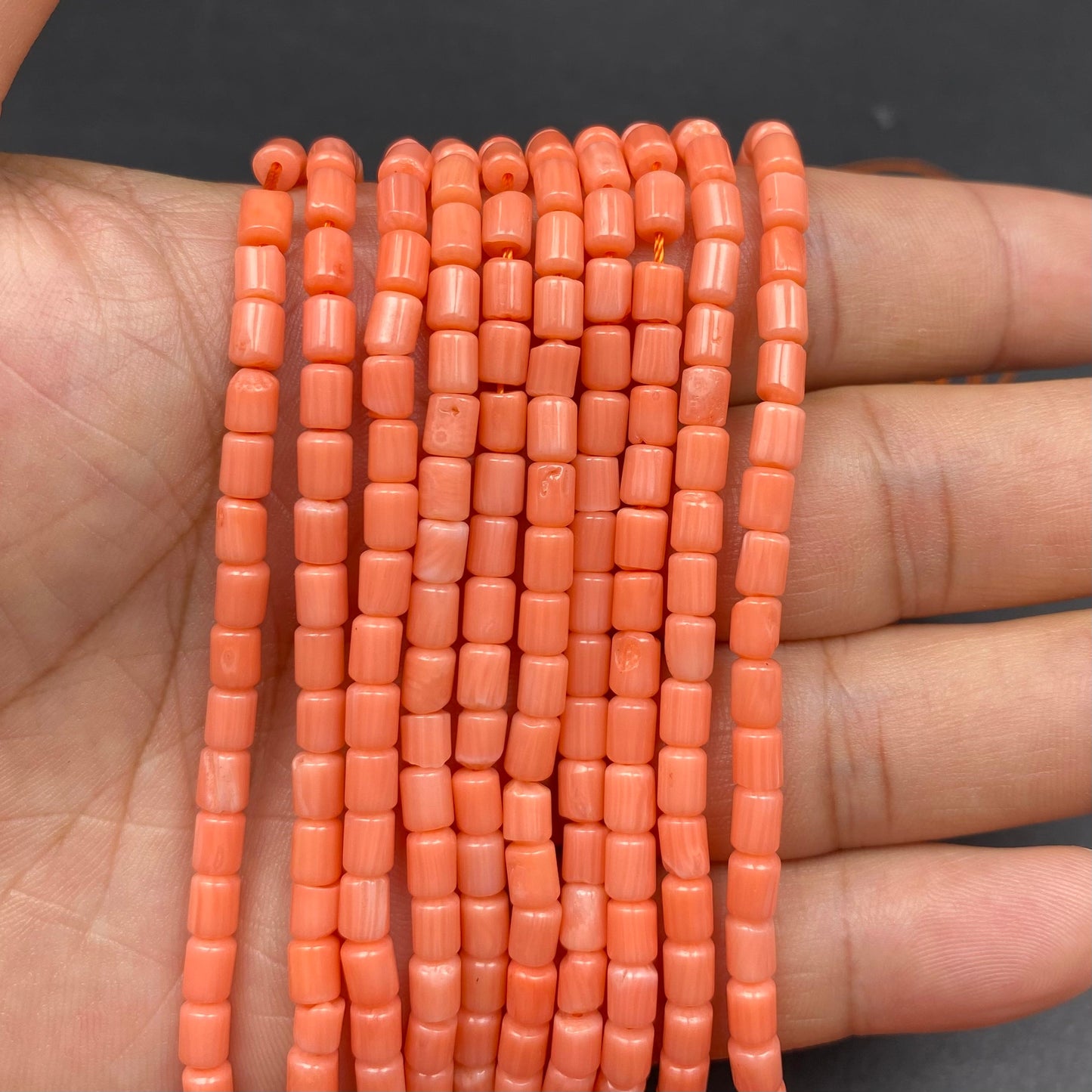 Tube Shape Coral Beads