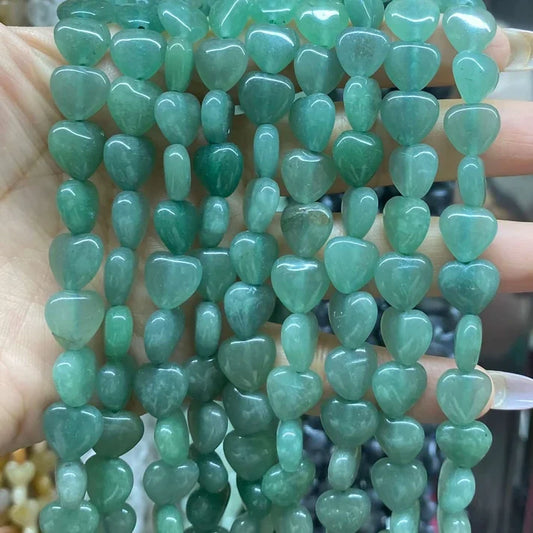 Heart Shape Aventurine Beads