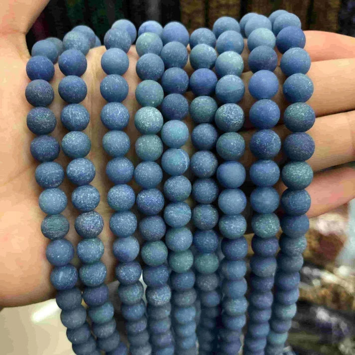 Matted Round Aventurine Beads