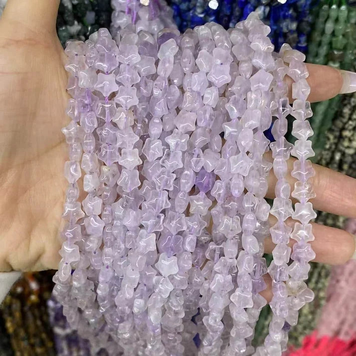 Star Shape Amethyst Beads