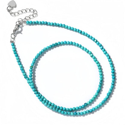 2mm Shining Beads Stone Necklace Choker Jewelry
