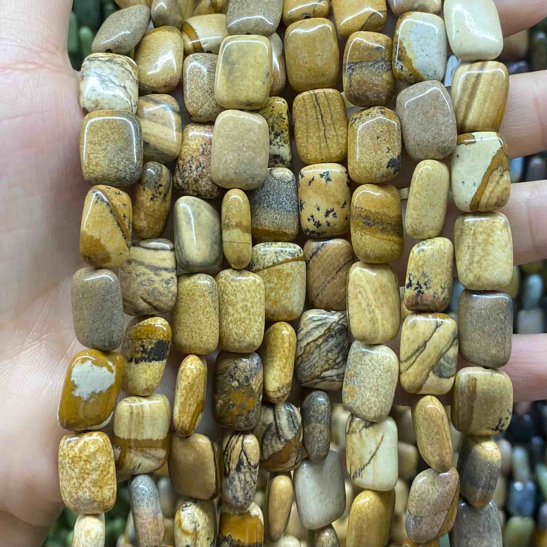 Smooth Rectangle Beads 10x14mm Quartz/Jasper/Agate/Crystal