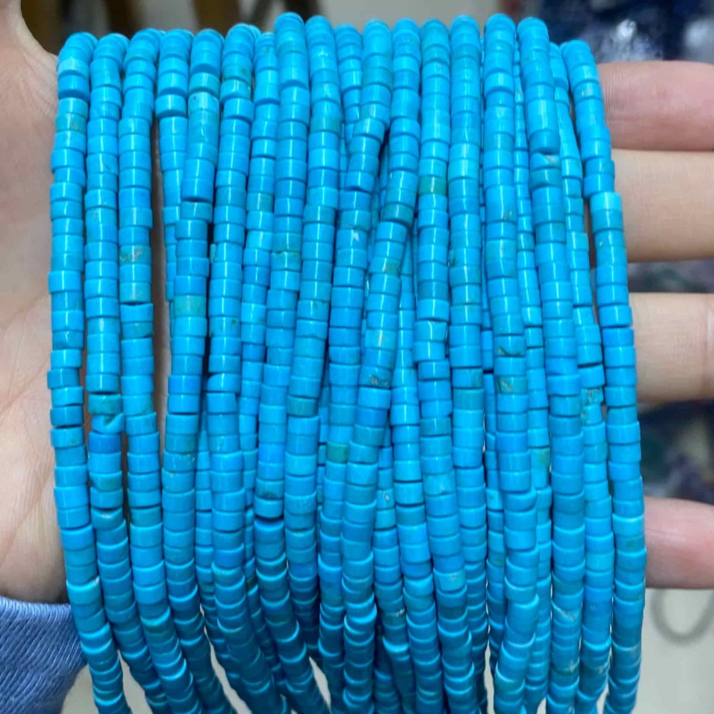 Turquoise Loose Beads Round Fcaeted Rice Rondelle Flat Oval Irregular Shape Beads