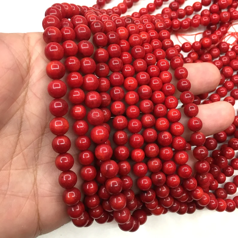 Tube Shape Coral Beads