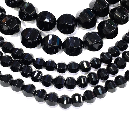 Lantern Shape Black Onyx Beads
