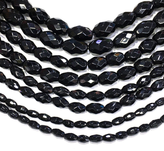 Rice Shape Black Onyx Beads