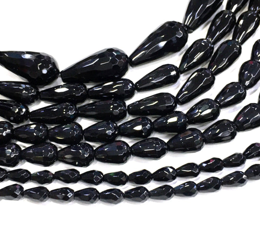 Drop Shape Black Onyx Beads
