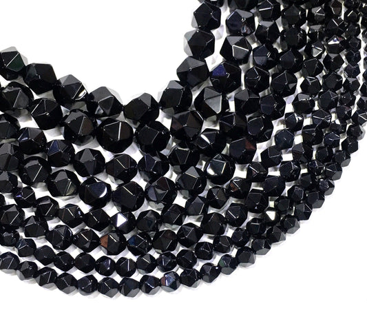 Nugget Shape Black Onyx Beads
