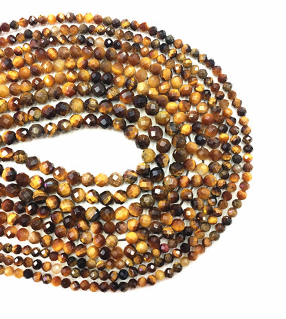 Natural Tigers Eye Small Size Loose Beads