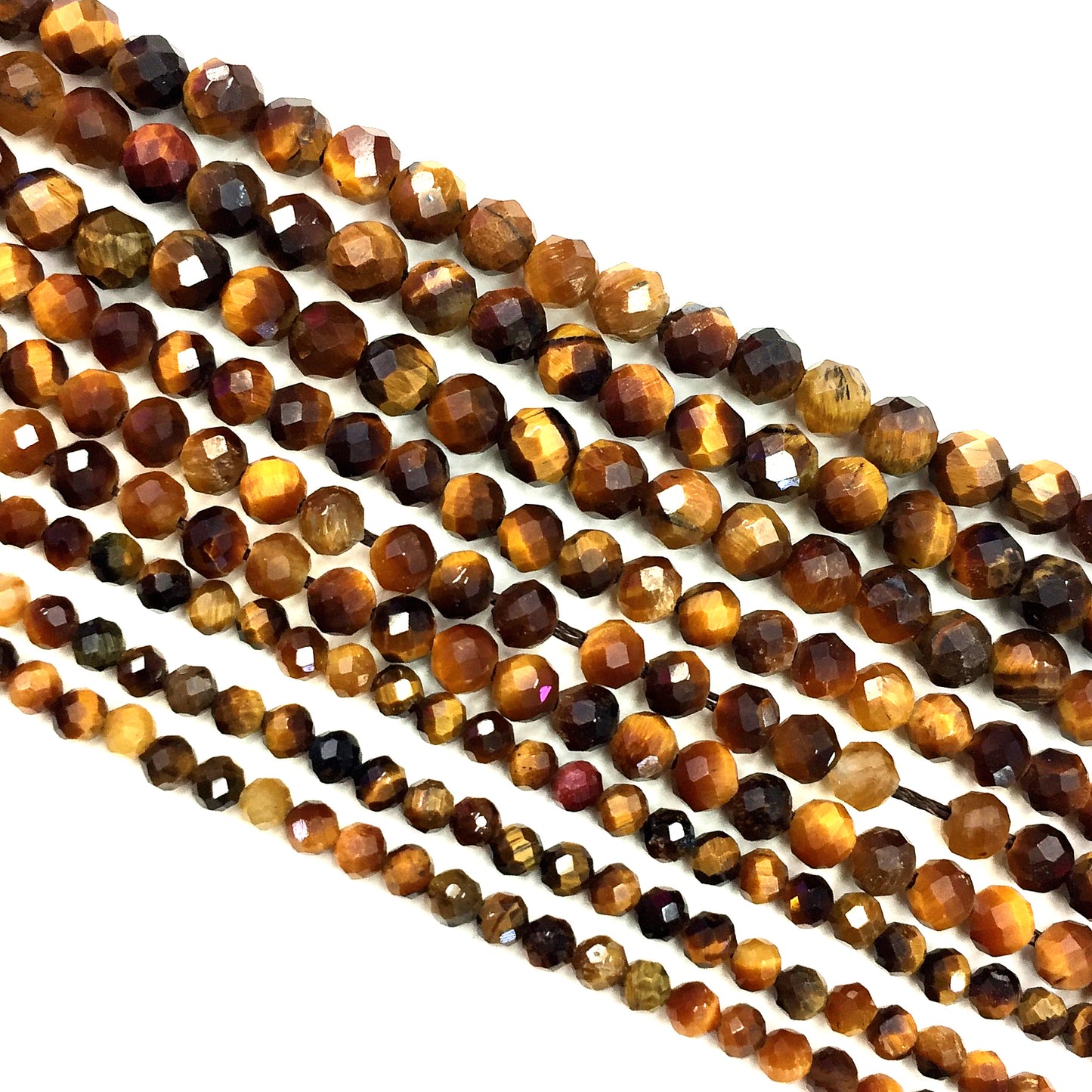 Natural Tigers Eye Small Size Loose Beads